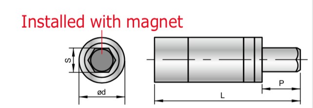 MTA Series Mini Installed with magnet