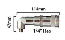 DTAH-U5 (1/4” Hex) 90° Angle Head